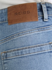 Ljus Blå - Reiss Lana Raka ben, Croppad Jeans - Bild 6 av 8