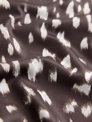 Brown Deer Print Slinky Soft Touch Sleeveless Asymmetrical Top - Image 8 of 8