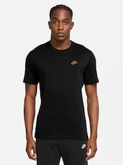 Nike Black Gold Short Sleeve Club T-Shirt - Image 1 of 3