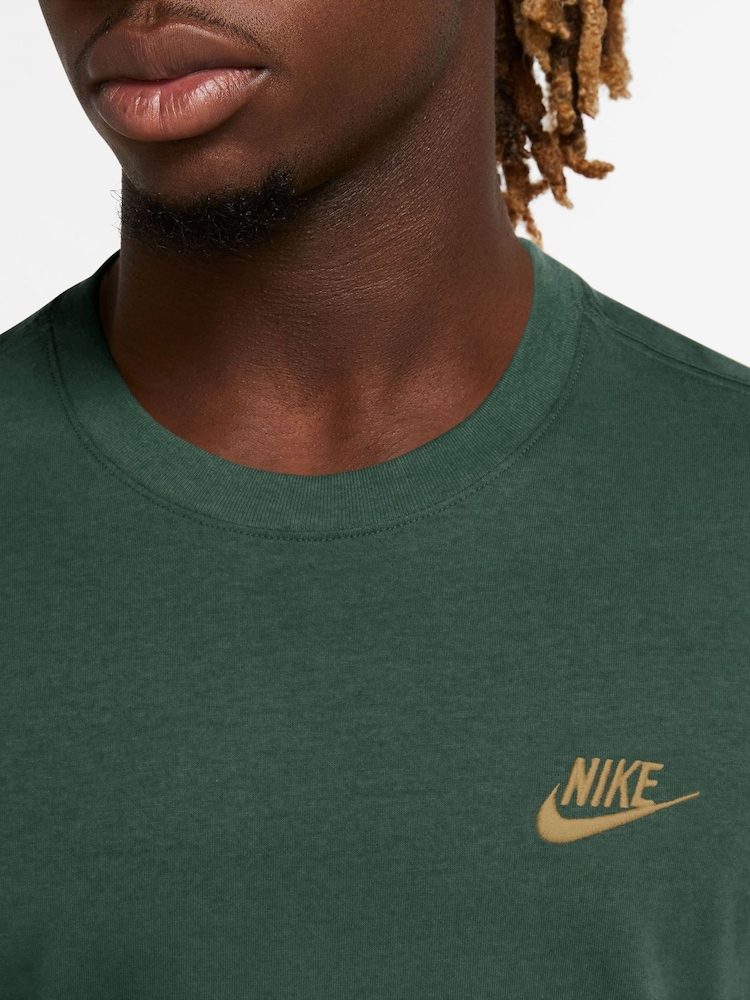 Nike Fir Green Short Sleeve Club T-Shirt - Image 3 of 3