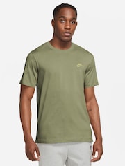 Nike Olive Green Short Sleeve Club T-Shirt - Image 1 of 3