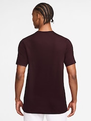 Nike Burgundy Crush Short Sleeve Club T-Shirt - Image 2 of 3