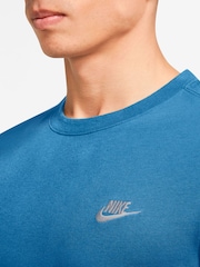 Nike Aurora Blue Short Sleeve Club T-Shirt - Image 3 of 3