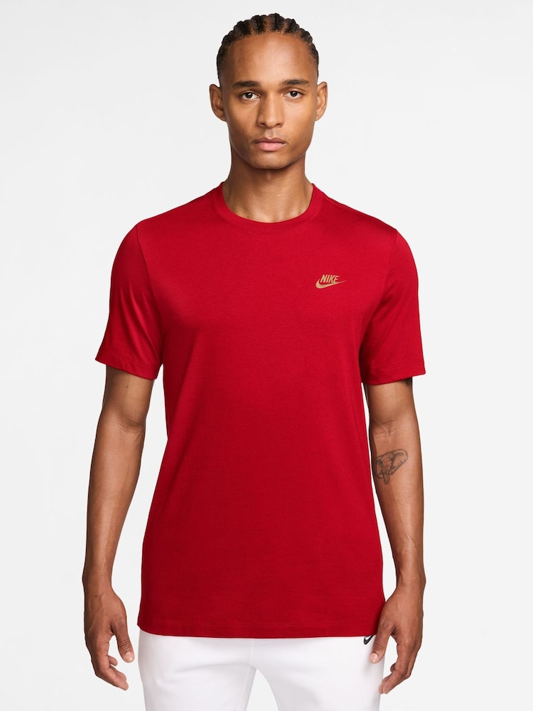 Nike Mystic Date Brown Short Sleeve Club T-Shirt - Image 1 of 3