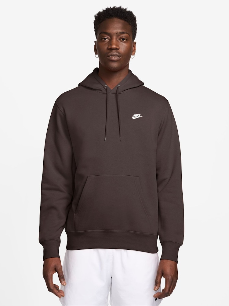 Nike Baroque Brown Club Pull Over Hoodie - Image 1 of 3 Nike Baroque Brown Club Pull Over Hoodie - Image 1 of 3