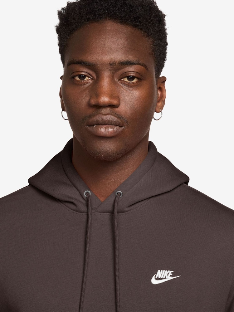 Nike Baroque Brown Club Pull Over Hoodie - Image 3 of 3 Nike Baroque Brown Club Pull Over Hoodie - Image 3 of 3