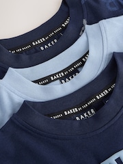 Baker by Ted Baker Blue/Navy 3 Pack Long Sleeve Pyjamas - Image 12 of 12