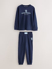 Baker by Ted Baker Blue/Navy 3 Pack Long Sleeve Pyjamas - Image 2 of 12
