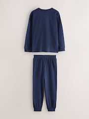 Baker by Ted Baker Blue/Navy 3 Pack Long Sleeve Pyjamas - Image 5 of 12