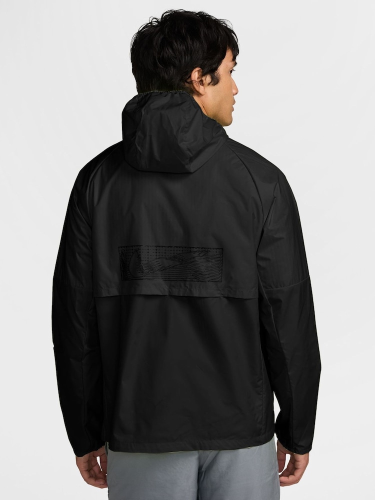 Nike Black Miler Repel Therma-FIT Winterized Running Jacket - Image 2 of 3 Nike Black Miler Repel Therma-FIT Winterized Running Jacket - Image 2 of 3