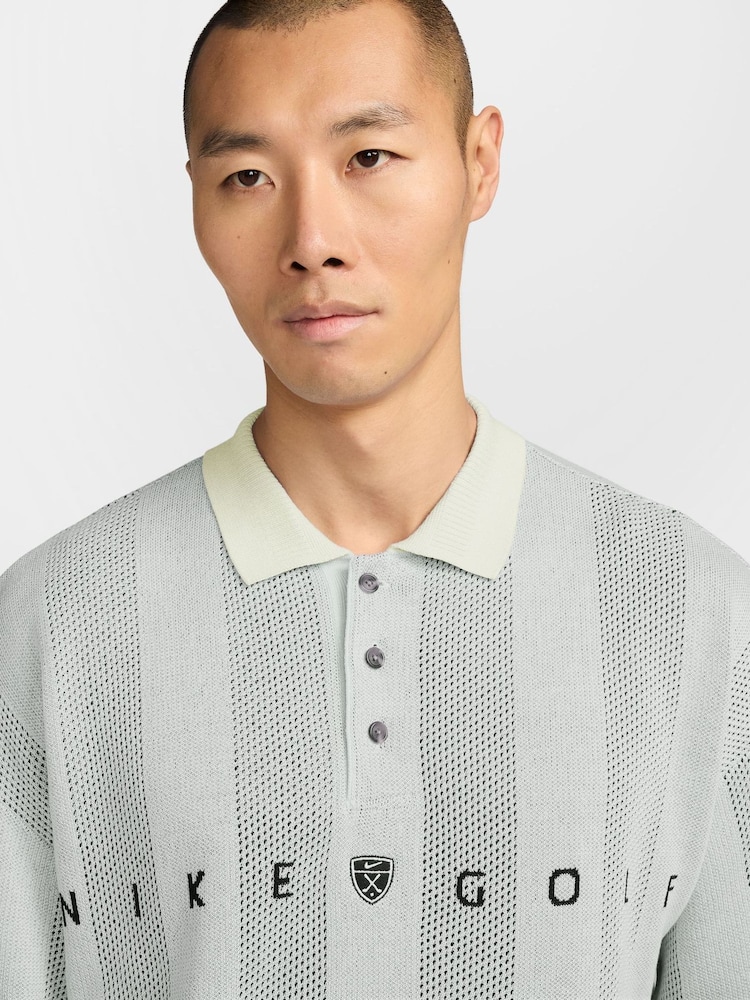 Nike White Fairway Fresh Knit Golf Polo Shirt - Image 3 of 3