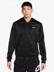 Sort - Nike Therma-FIT Flex Fleece Trænings-hættetrøje med lynlås - Billede 1 af 3
