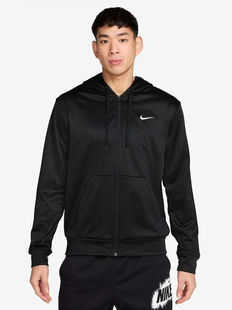 Sort - Nike Therma-FIT Flex Fleece Trænings-hættetrøje med lynlås - Billede 1 af 3