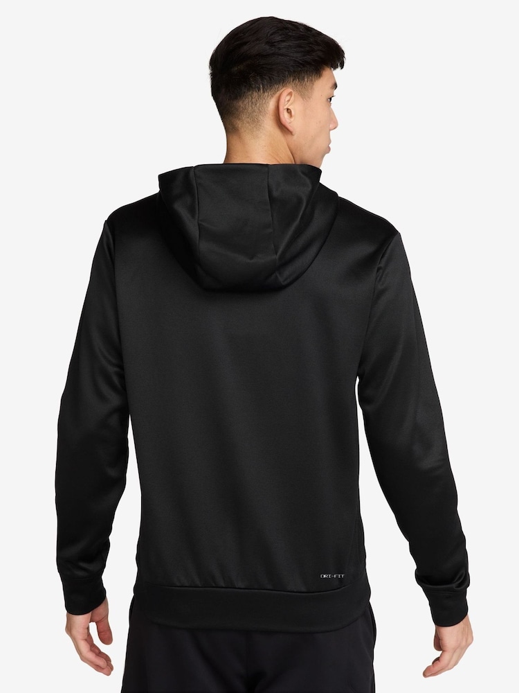Sort - Nike Therma-FIT Flex Fleece Trænings-hættetrøje med lynlås - Billede 2 af 3