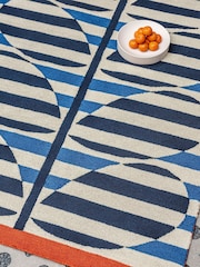 Orla Kiely OR Stripy Stem Azure outdoor Stripy Stem Azure Outdoor Rug - Image 2 of 4