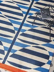 Orla Kiely OR Stripy Stem Azure outdoor Stripy Stem Azure Outdoor Rug - Image 4 of 4