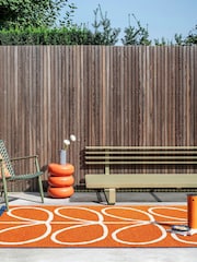 Orla Kiely OR Linear Stem Orange outdoor Linear Stem Outdoor Rug - Image 1 of 4