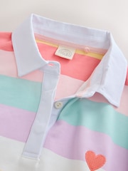 Little Bird by Jools Oliver Rainbow Stripe Oversized Rugby Sweatshirt - Image 8 of 8