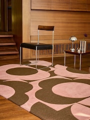 Orla Kiely Pink or Terracotta Prism Flower Rug - Image 4 of 5