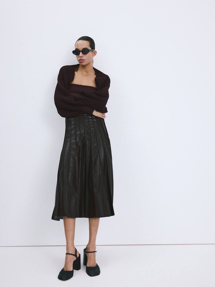 Mango Burgandy Sleeve Cardigan - Image 2 of 4