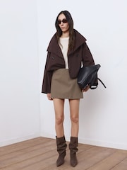 Mango Brown Mini Skirt - Image 1 of 5