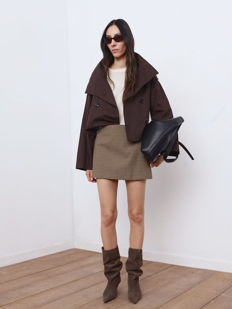 Mango Brown Mini Skirt - Image 1 of 5