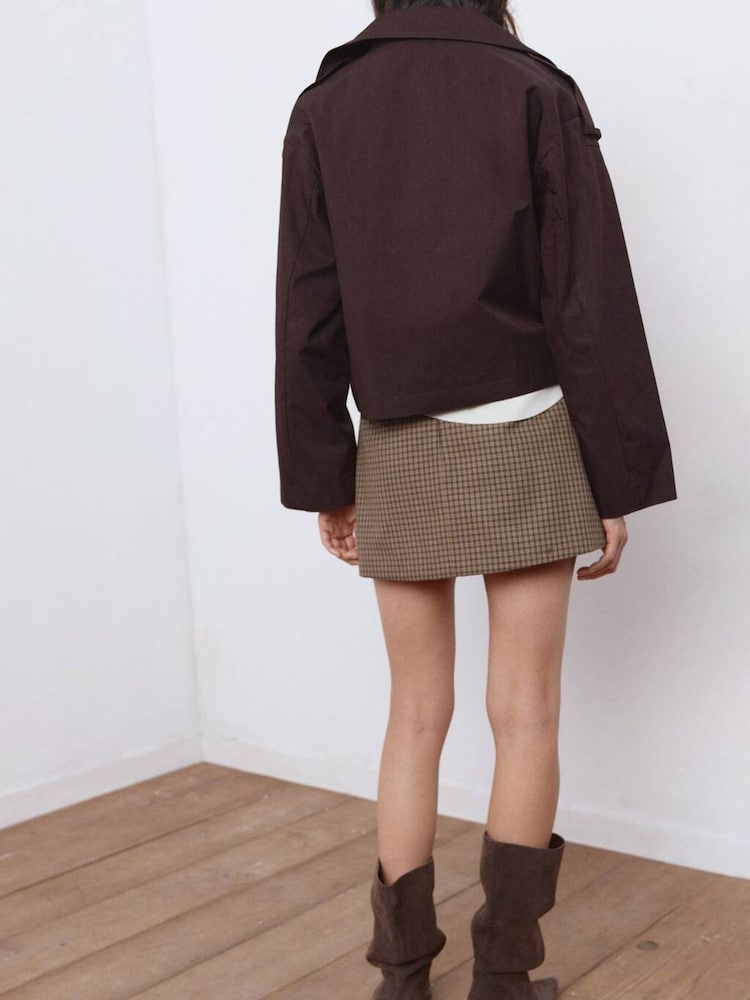 Mango Brown Mini Skirt - Image 2 of 5
