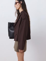 Mango Brown Mini Skirt - Image 3 of 5