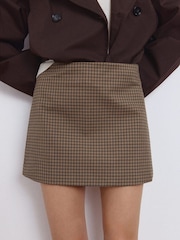 Mango Brown Mini Skirt - Image 4 of 5