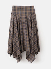 Mango Brown Asymettric Hem Skirt - Image 5 of 5