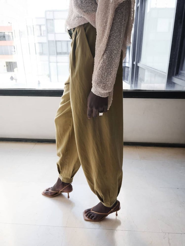 Mango Nude Balloon Trousers - Image 1 of 5