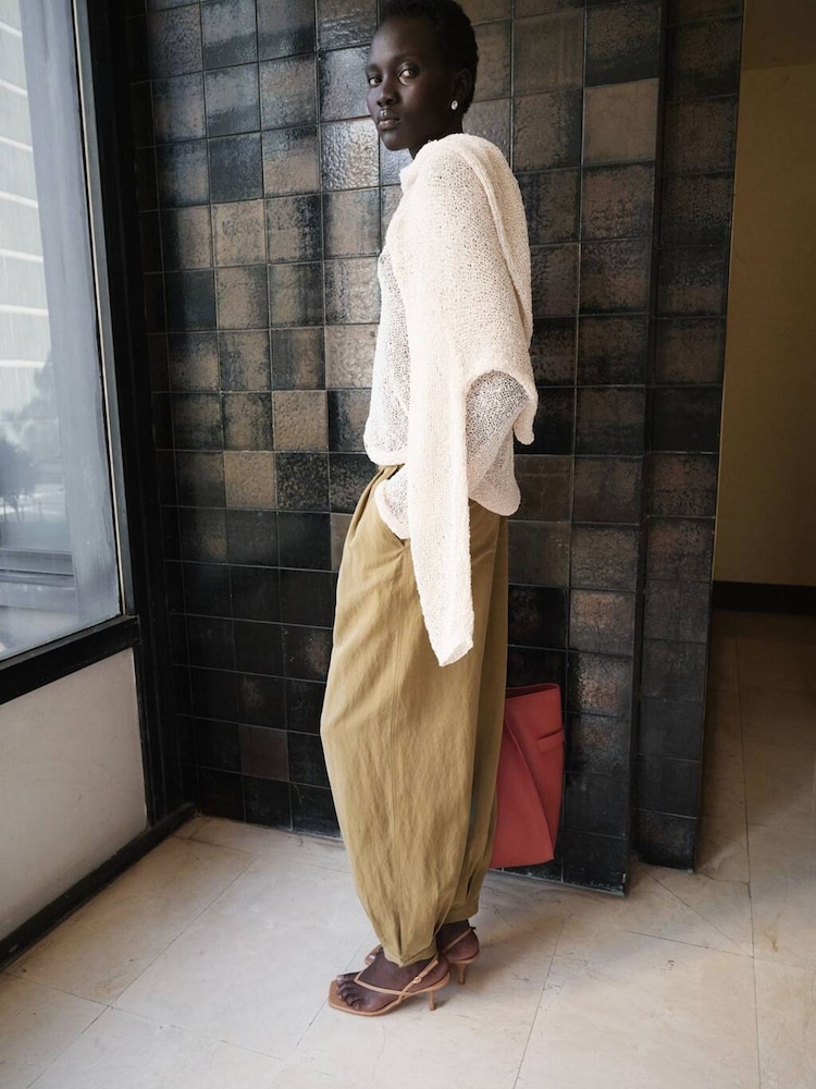 Mango Nude Balloon Trousers - Image 2 of 5