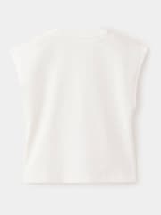 Mango White Snoopy Sleeveless T-Shirt - Image 2 of 4