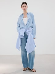 Mango Blue Button Up Shirt - Image 1 of 6