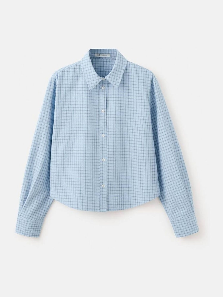 Mango Blue Button Up Shirt - Image 6 of 6