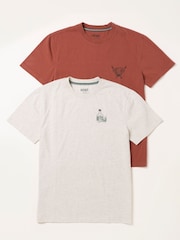 FatFace Short Sleeve Graphic T-Shirts - תמונה 6 מתוך 7