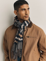 Grey Check Made in Italy Signature Scarf - Image 1 of 4