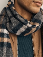 Grey Check Made in Italy Signature Scarf - Image 3 of 4