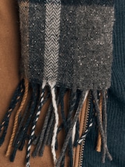 Grey Check Made in Italy Signature Scarf - Image 4 of 4