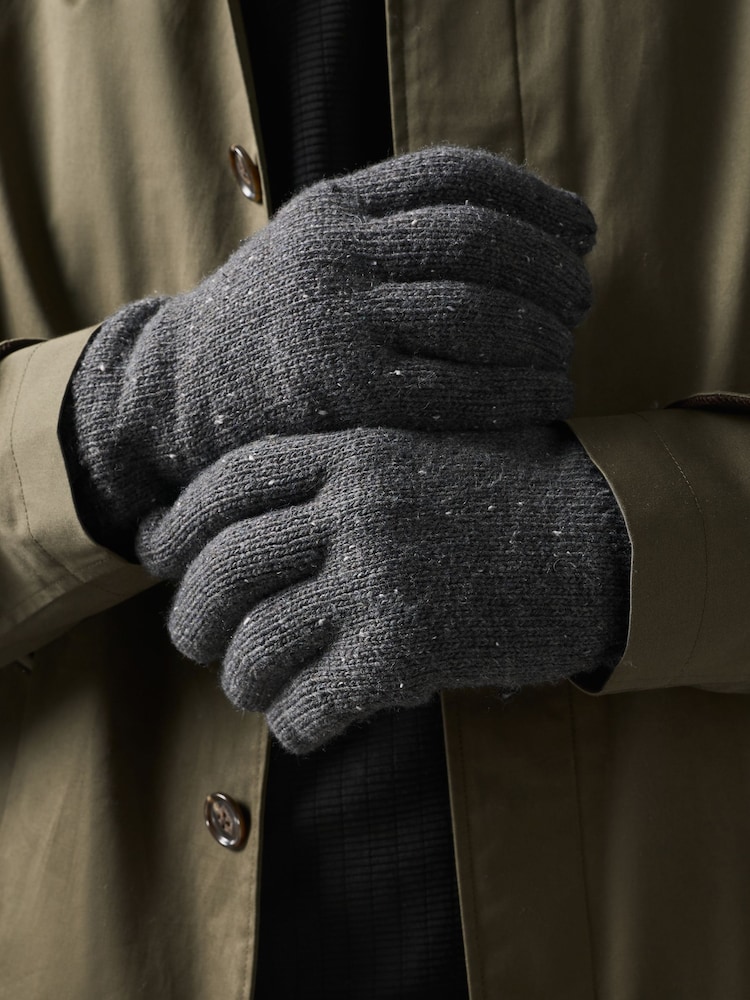 Grey Thinsulate Knitted Gloves - Image 1 of 5 Grey Thinsulate Knitted Gloves - Image 1 of 5