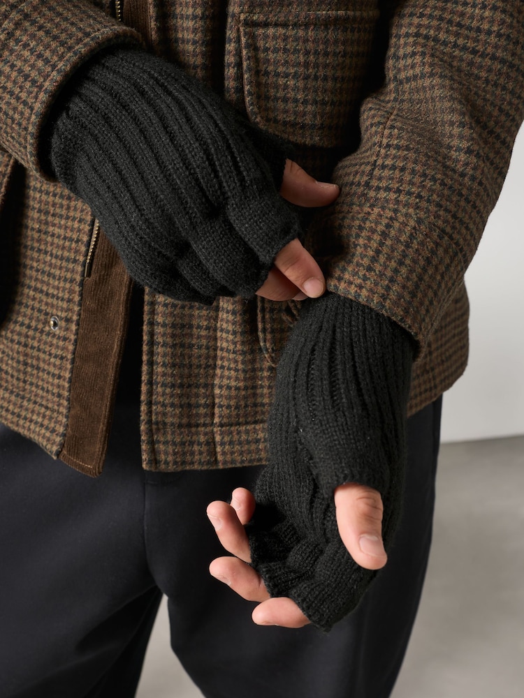 Black Fingerless Thinsulate Gloves - Image 2 of 5 Black Fingerless Thinsulate Gloves - Image 2 of 5
