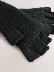 Black Fingerless Thinsulate Gloves - Image 5 of 5