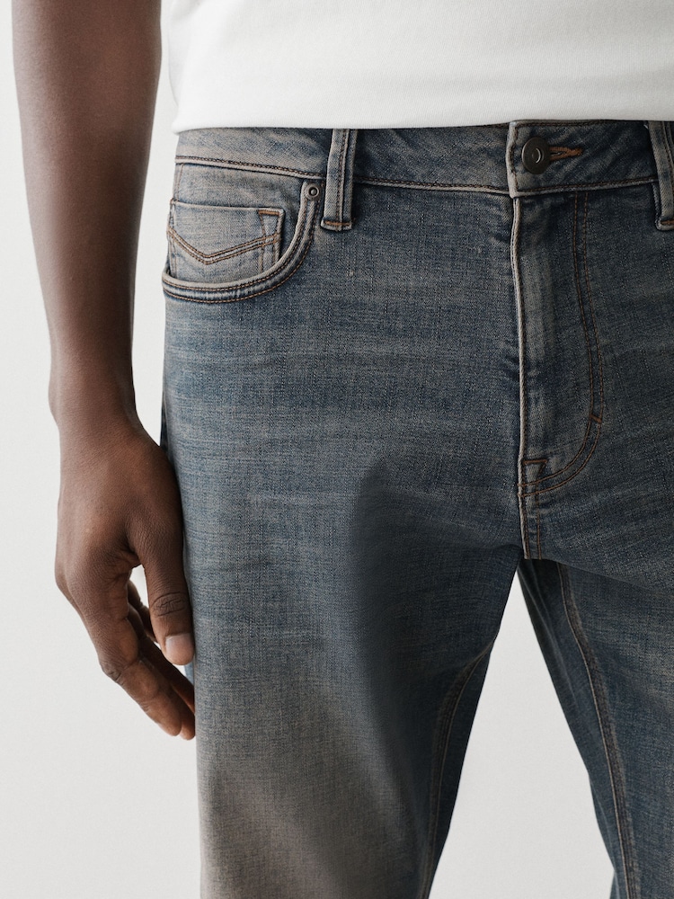 Dark Blue Slim Fit Motion Flex Jeans - Image 5 of 5 Dark Blue Slim Fit Motion Flex Jeans - Image 5 of 5