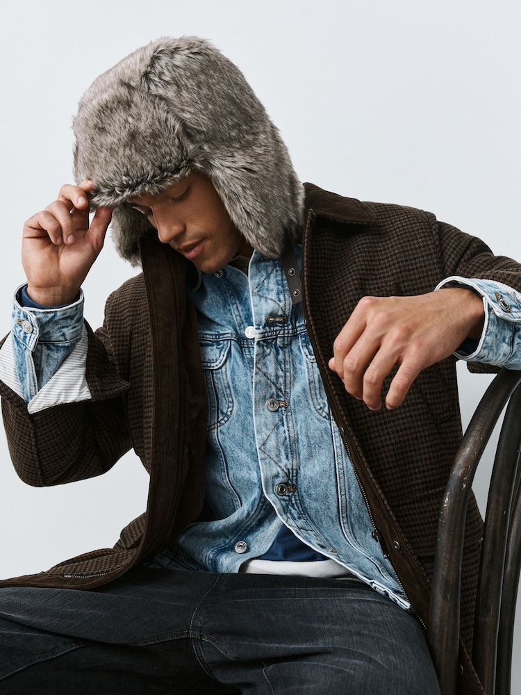 Brown Trapper Hat - Image 1 of 5 Brown Trapper Hat - Image 1 of 5