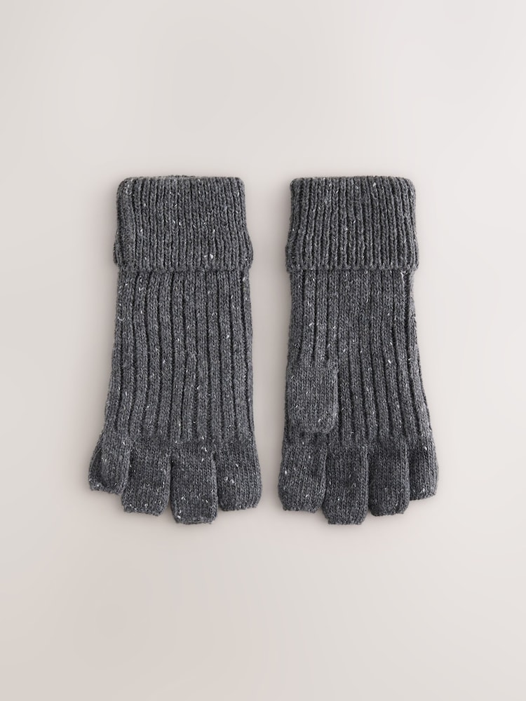 Grey Fingerless Thinsulate Gloves - Image 1 of 3 Grey Fingerless Thinsulate Gloves - Image 1 of 3