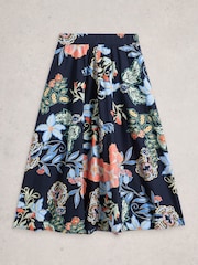 White Stuff Blue Abigail Midi Skirt - Image 5 of 6