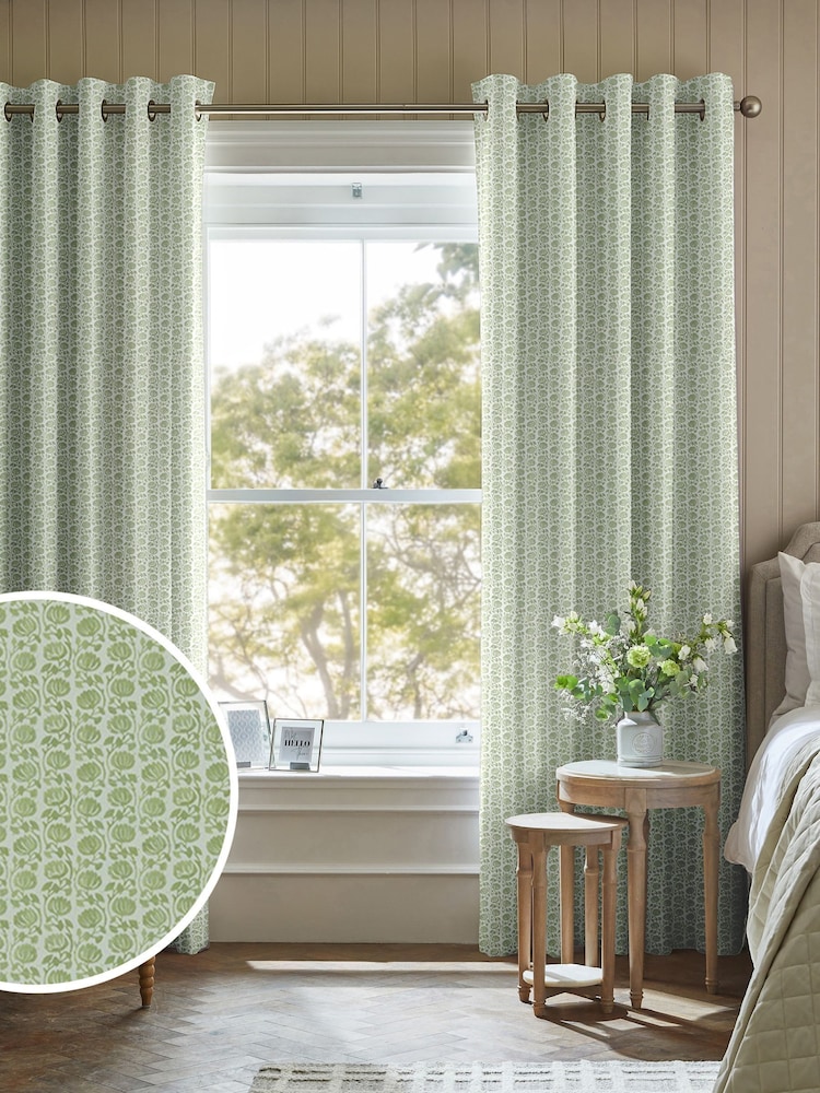 Pistachio Green Eliza Made to Measure Curtains - Image 1 of 9 Pistachio Green Eliza Made to Measure Curtains - Image 1 of 9