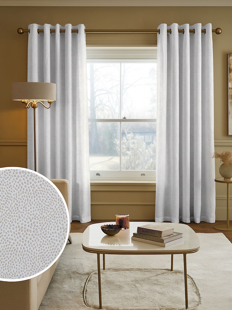 Dove Grey Stipple Made to Measure Curtains - Image 1 of 9 Dove Grey Stipple Made to Measure Curtains - Image 1 of 9