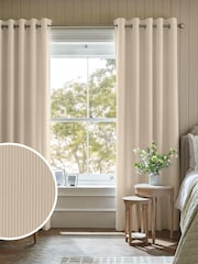 Natural Josie Stripe Made to Measure Curtains - Image 1 of 10