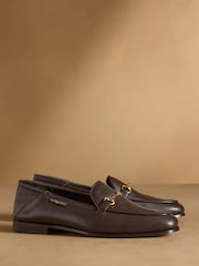 Russell & Bromley Brown Snaffle Loafers - Image 1 of 7